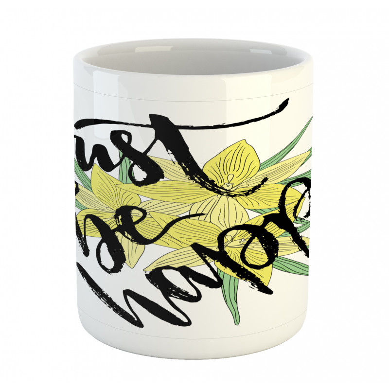 Yellow Blossoms Leaves Mug