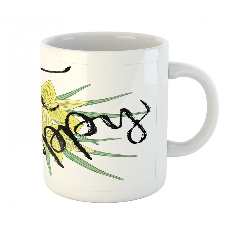 Yellow Blossoms Leaves Mug