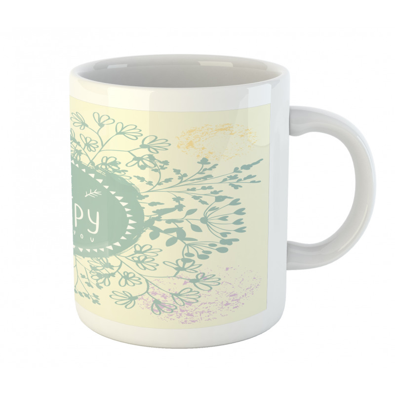 Doodle Wreath Color Stains Mug