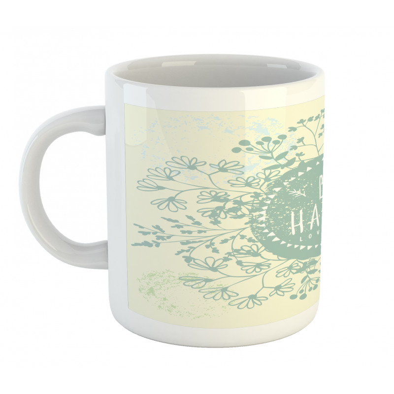 Doodle Wreath Color Stains Mug