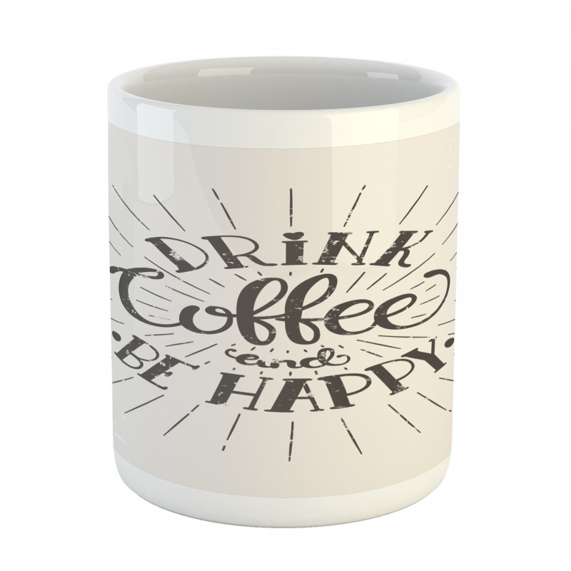 Coffee Words Grunge Effect Mug