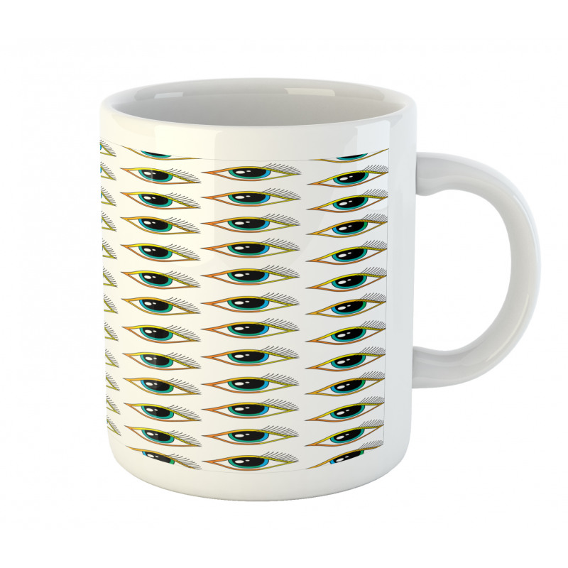 Pictogram Style Pattern Mug
