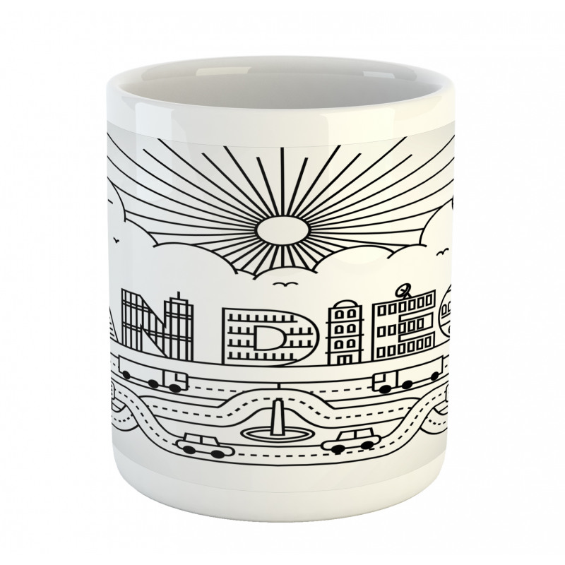 City Typography Letters Mug