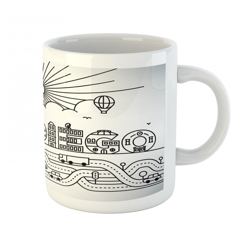 City Typography Letters Mug