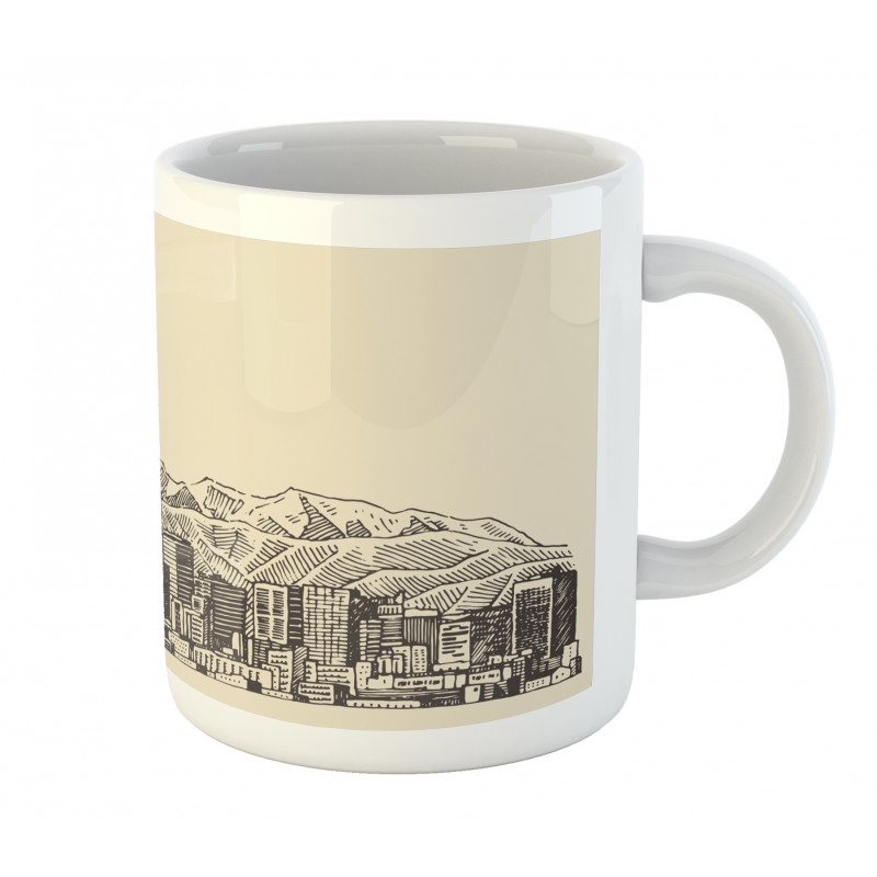 Denver City Skyline Sketch Mug