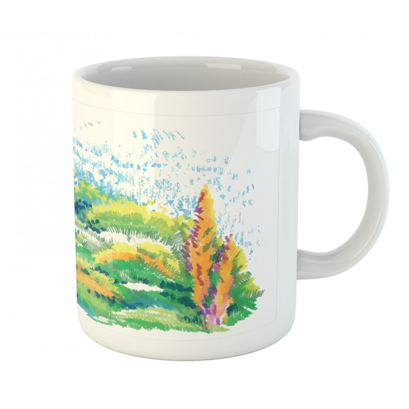 Floral Nature Meadow Trees Mug