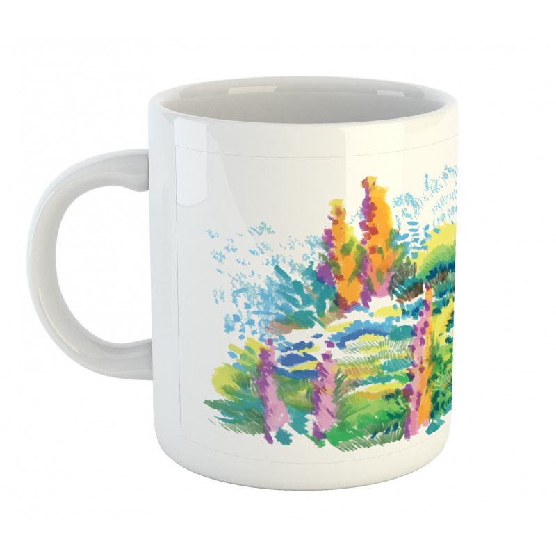 Floral Nature Meadow Trees Mug