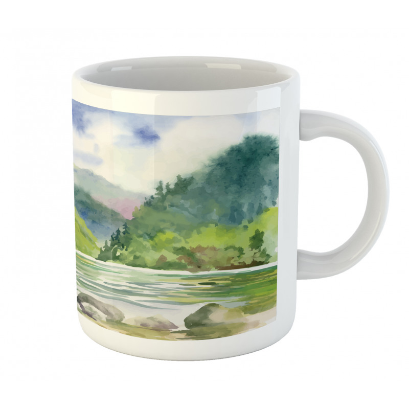 Summer River with Trees Mug