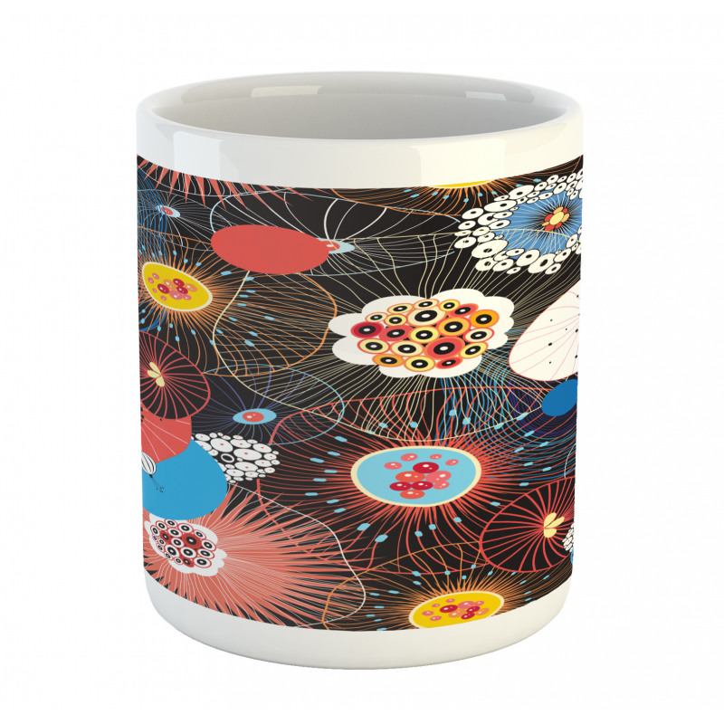 Psychedelic Floral Pattern Mug