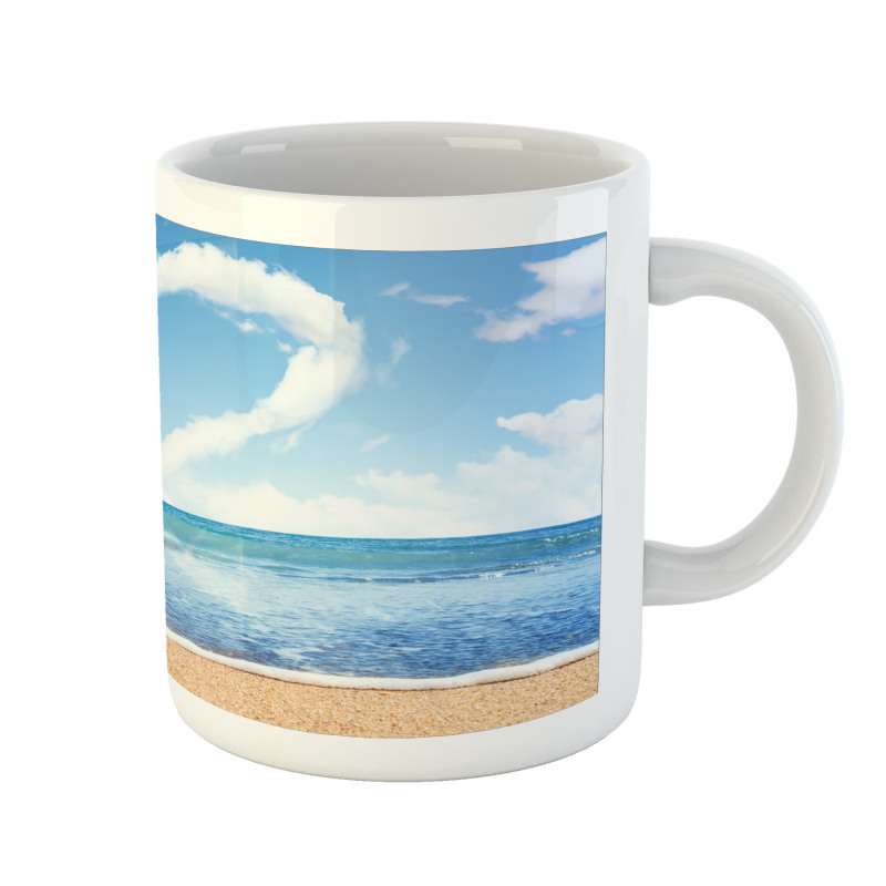 Clouds Heart Shape Mug