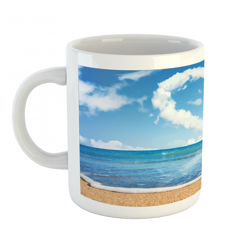 Clouds Heart Shape Mug