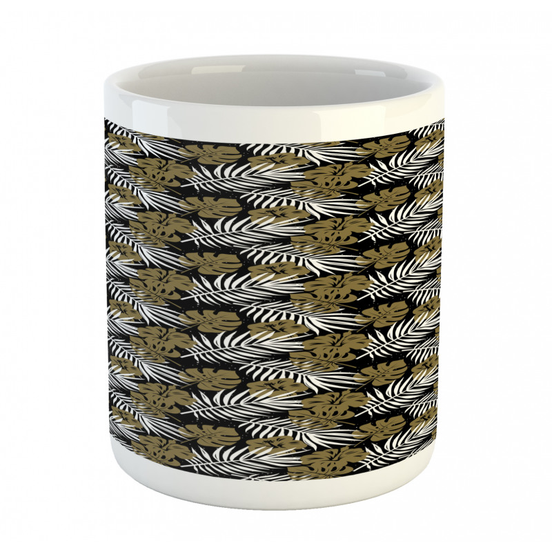 Tropic Foliage Motifs Dots Mug