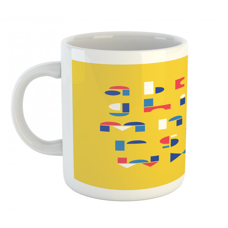 Geometric Small Letters Mug