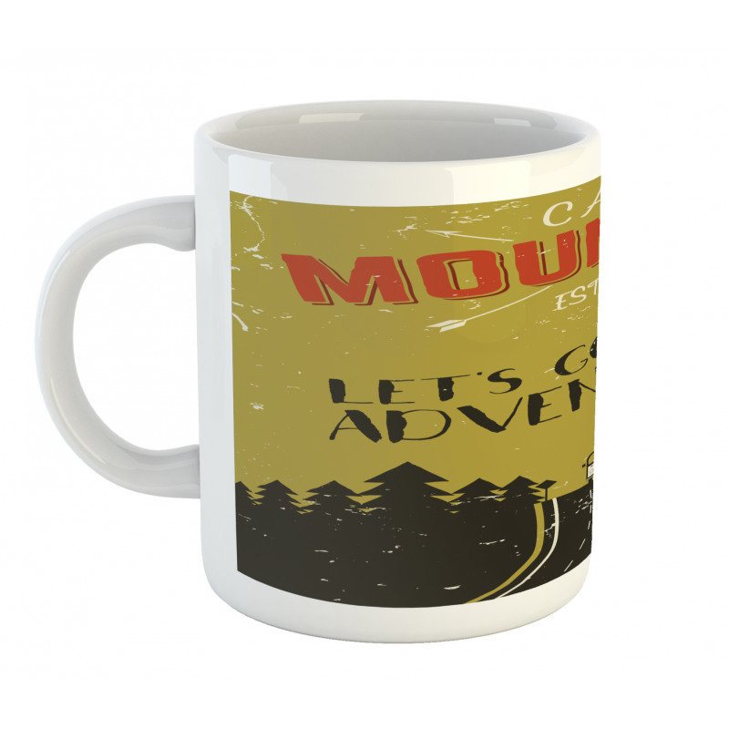 Lets Go on an Adventure Words Mug