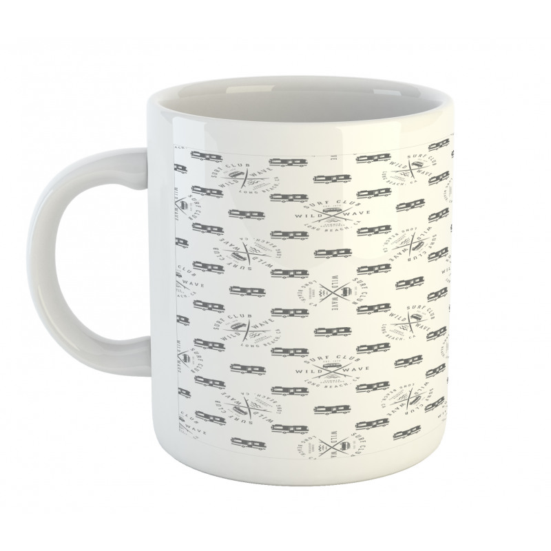 Retro Surf Summer Camp Theme Mug