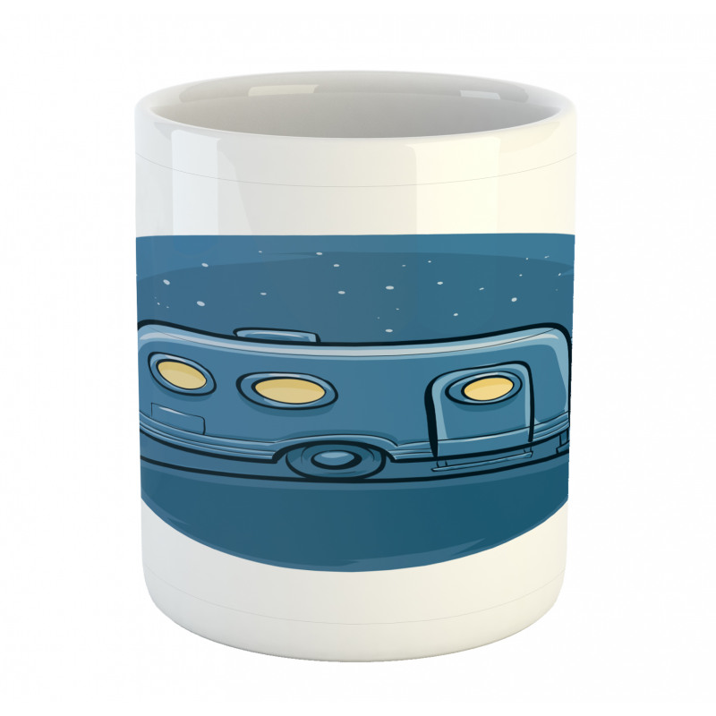 Cartoon Trailer at Night Stars Mug