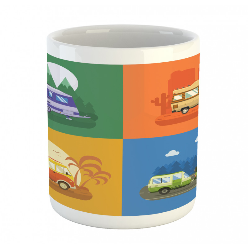 Touristic Camp Areas Colorful Mug