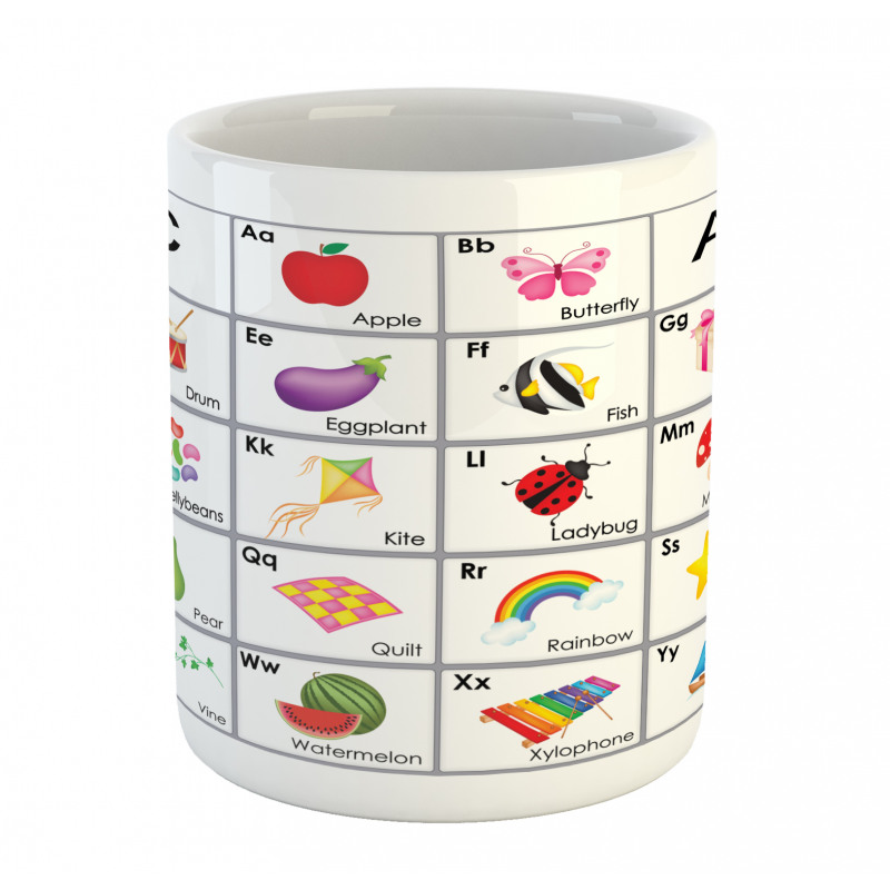 Squares with Letters Kids Mug