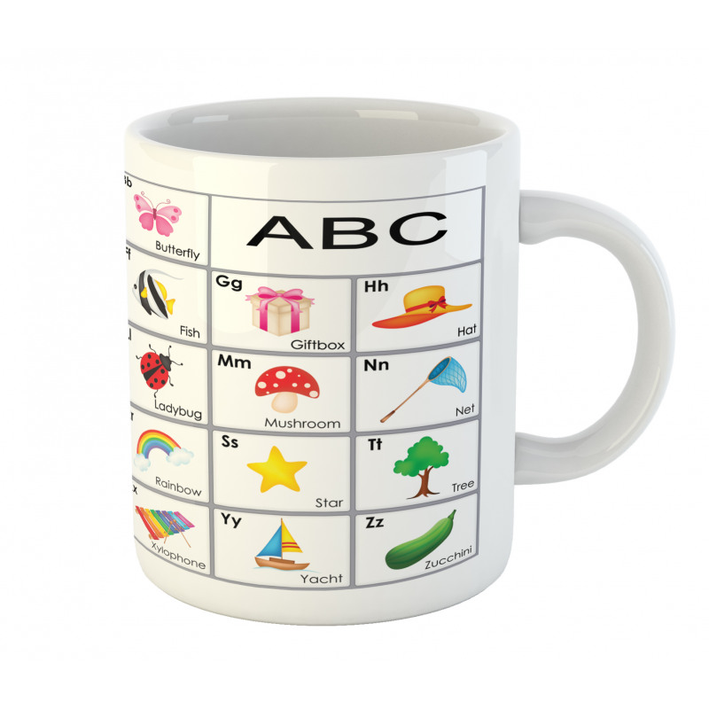 Squares with Letters Kids Mug