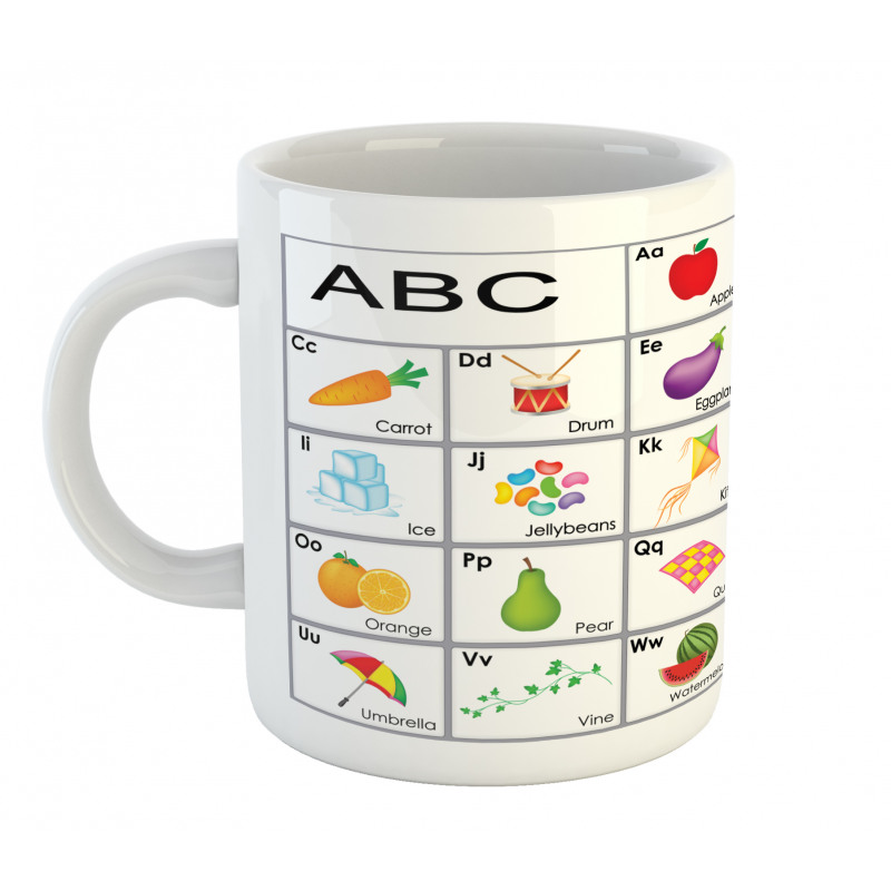 Squares with Letters Kids Mug