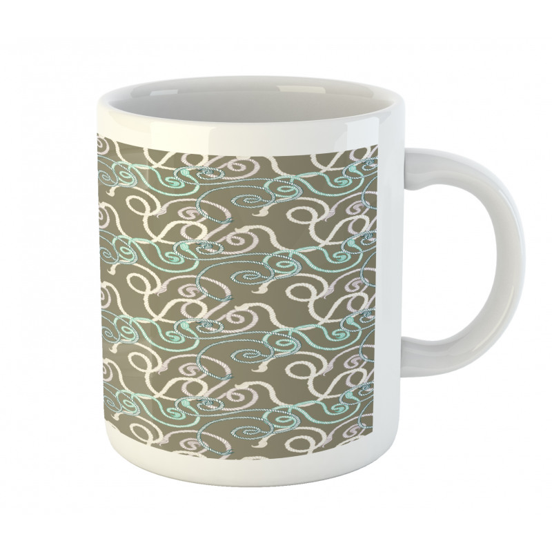 Hand-drawn Style Swirl Ropes Mug