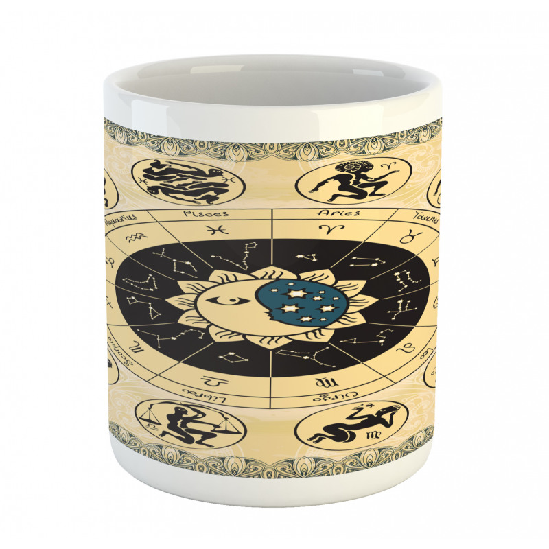 Mystic Horoscope Wheel Art Mug