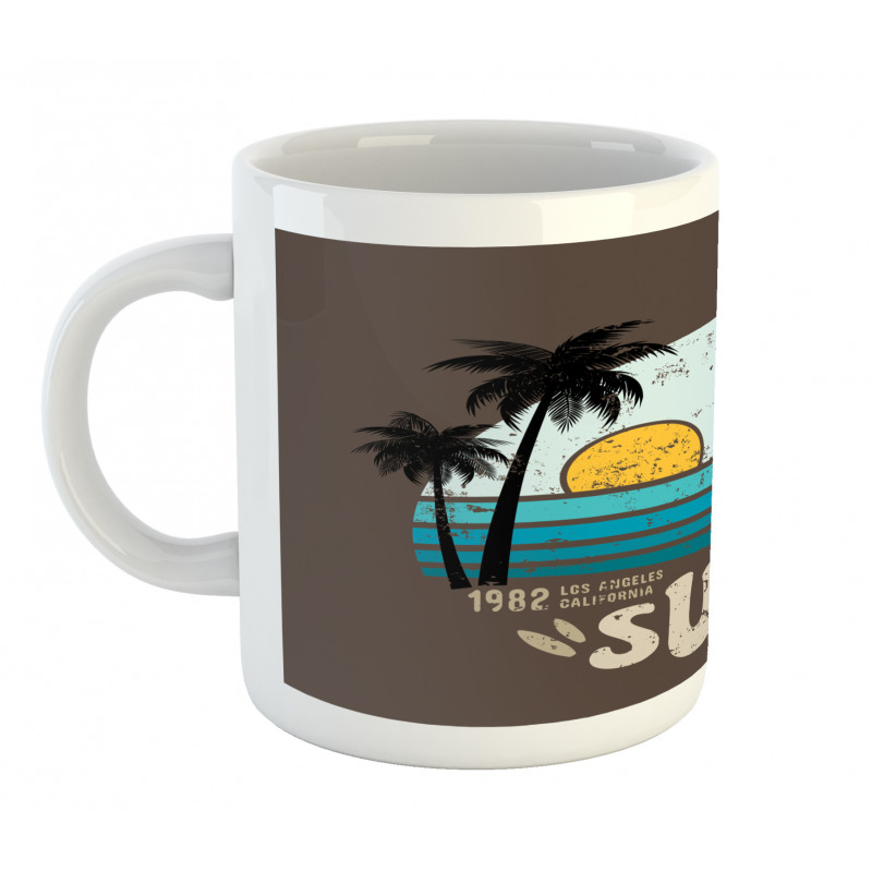 Los Angeles Beach Grunge Mug