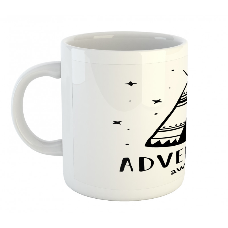 Stars Doodle Words Mug