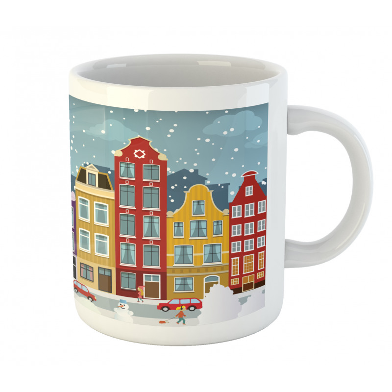 Dutch Town in the Winter Mug