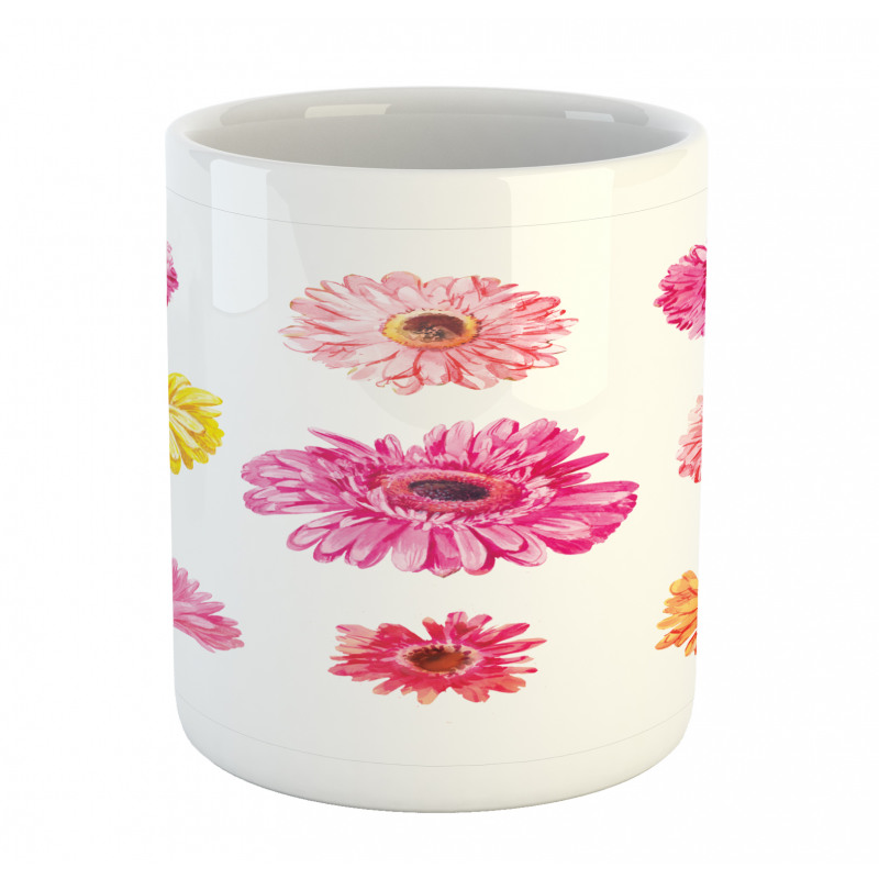 Pink Yellow Flowers Mug