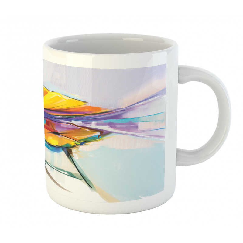 Oil Paint Art Flowers Mug