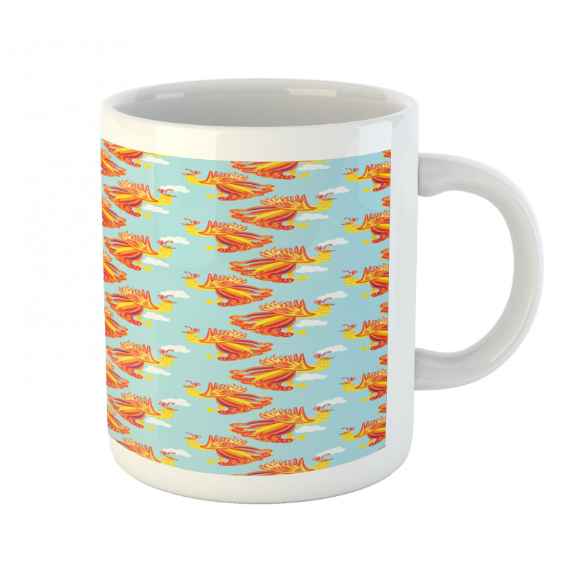 Fire Bird Feathers Mug