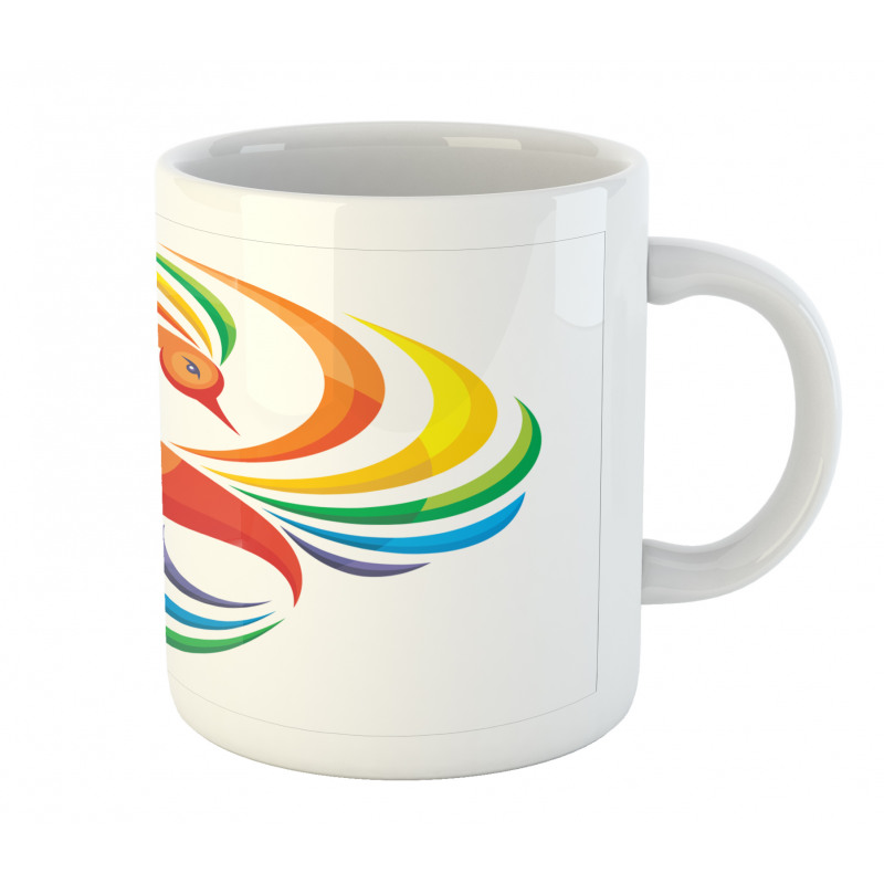 Rainbow Toned Bird Mug