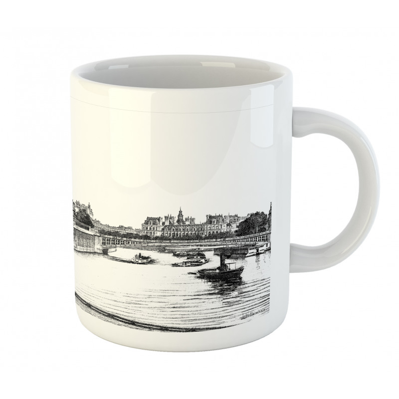 Antique Paris Sketch Art Mug