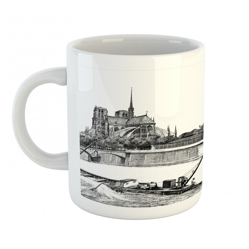 Antique Paris Sketch Art Mug