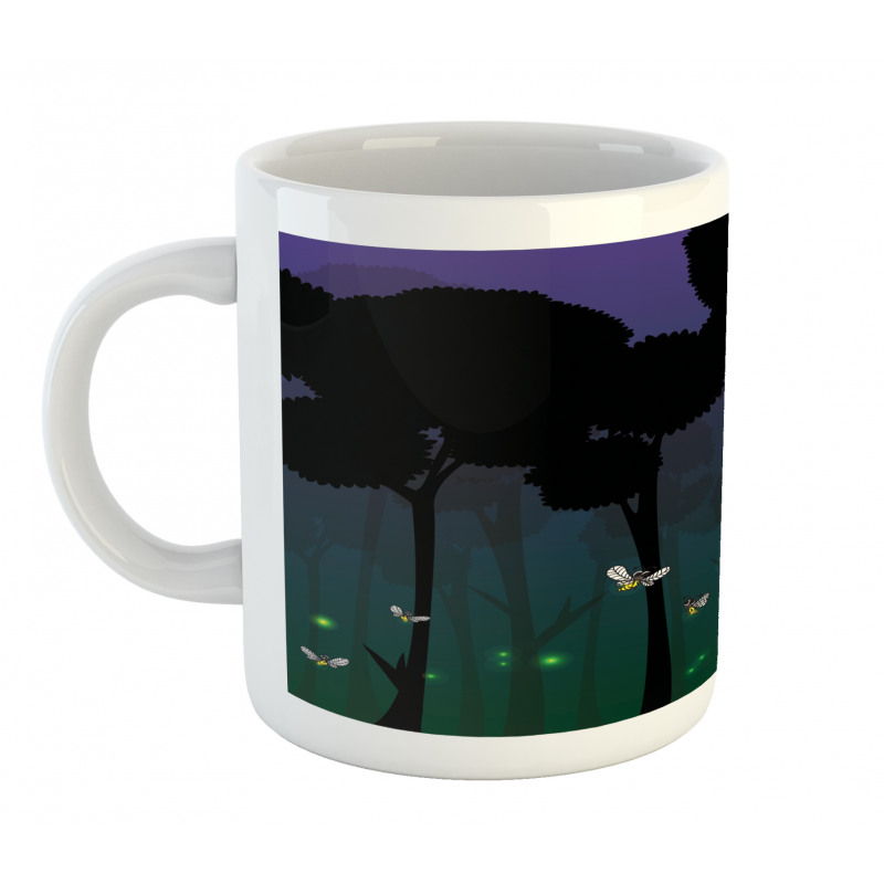 Woodland Night Cartoon Kids Mug