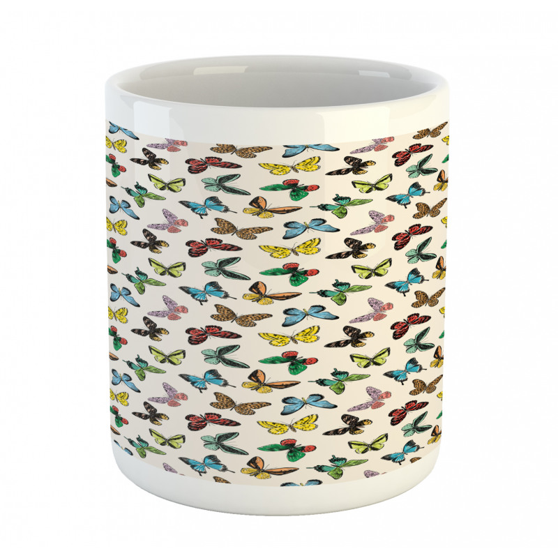 Colorful Butterflies Fun Mug