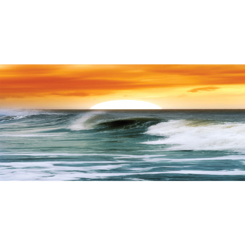 Sunset over Wavy Ocean Mug