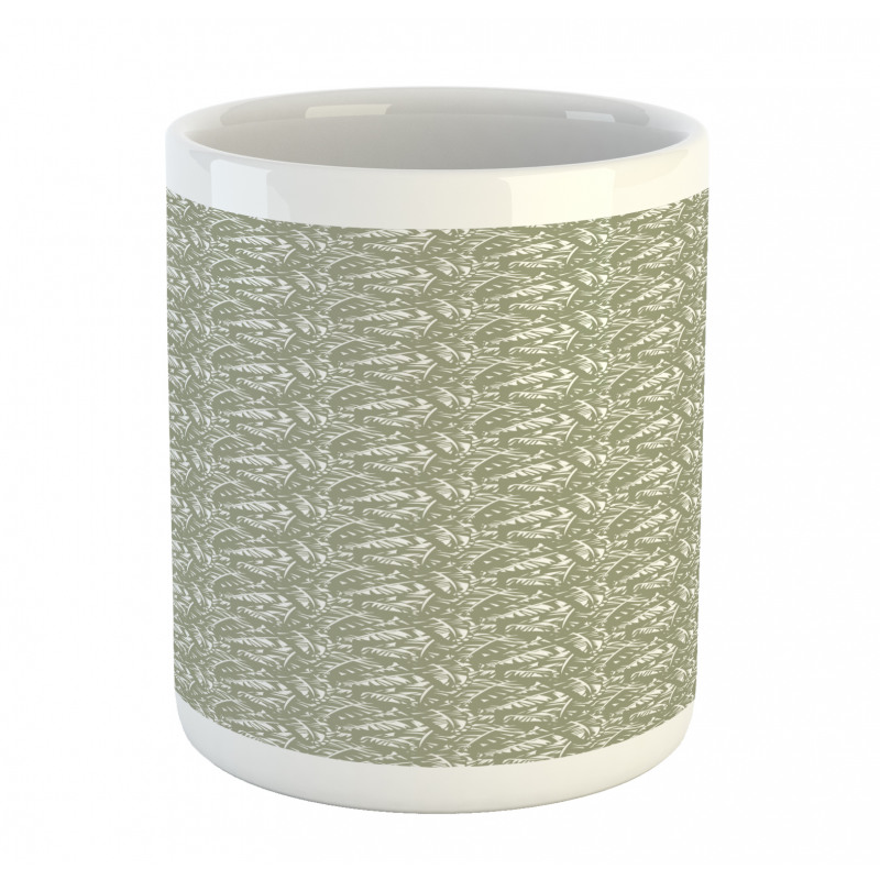 Abstract Banana Leaves Mug