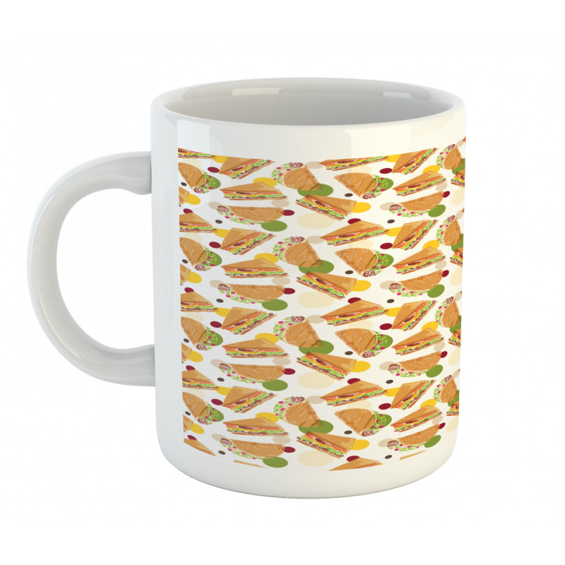 Sandwich and Taco Snacks Mug