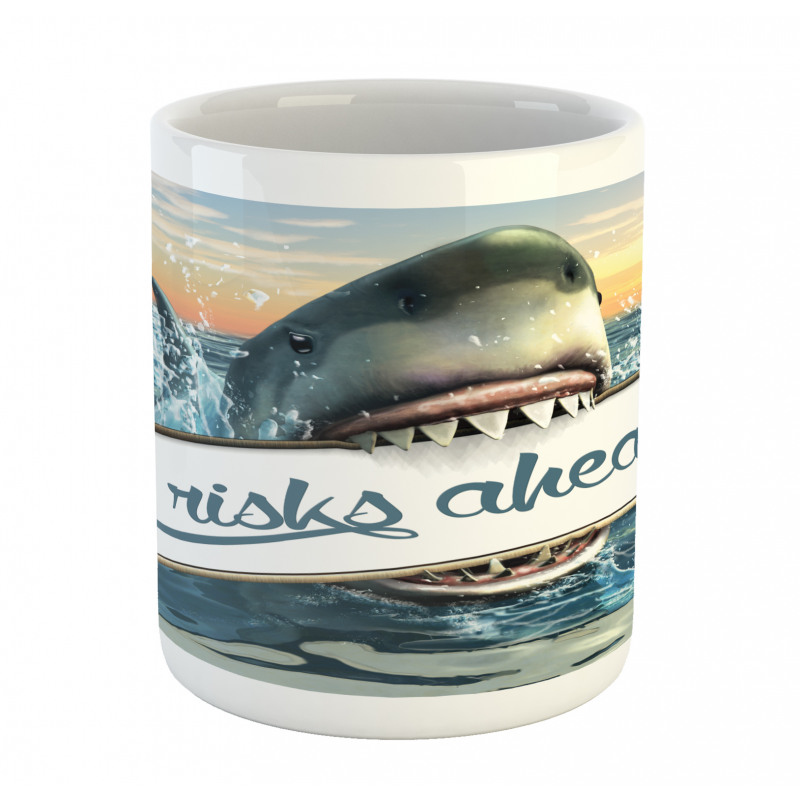 Dangerous Fish Holds Plaque Mug