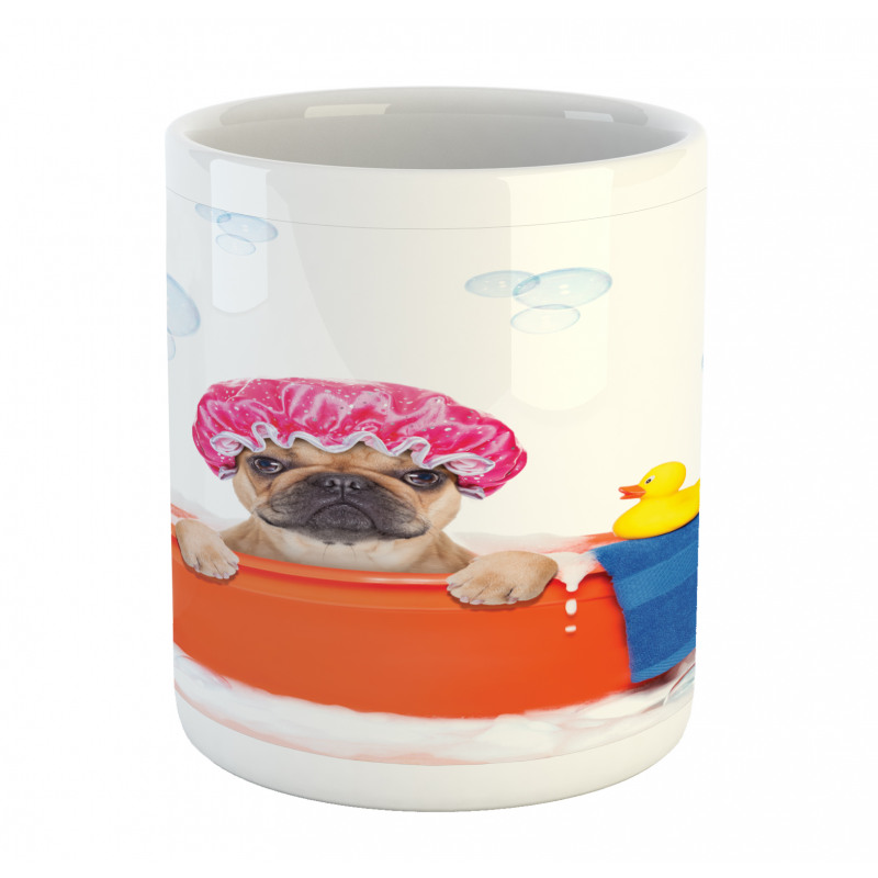 Dog Having a Bath Tub Mug