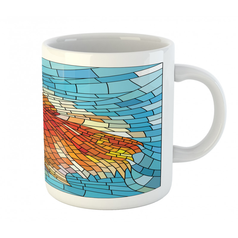 Stained Glass Mosaic Fish Art Mug