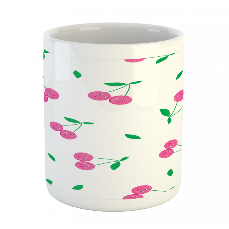 Cherries with Smiling Faces Mug