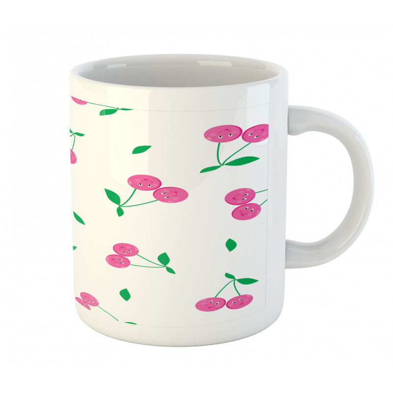 Cherries with Smiling Faces Mug