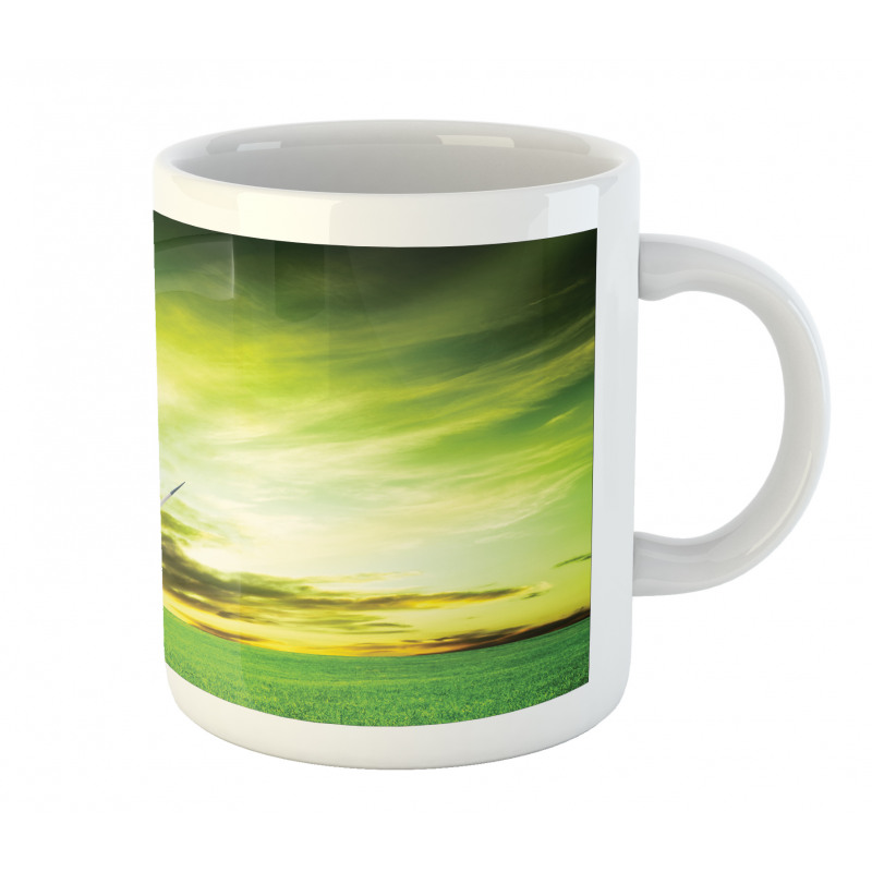 Wing Turbines Green Sky Mug