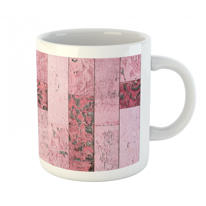 Pink Toned Rustic Planks Mug