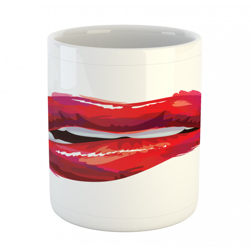 Woman Biting Lips Mug