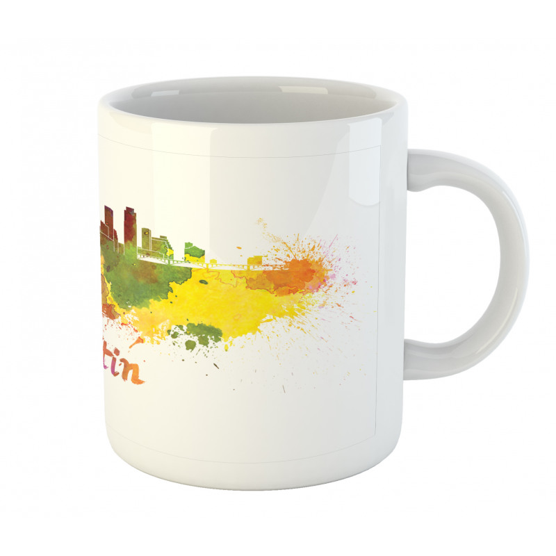 Clipping Path White Outlined Mug