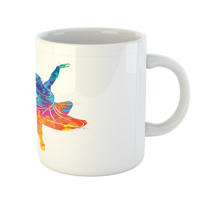 Colorful Ballerina Girl Pose Mug